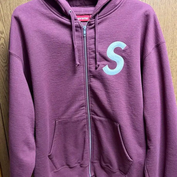 [BUNJANG] Supreme S Logo Hooded Zip-Up Maroon XL / 슈프림 S로고 후드 집업 XL 마룬