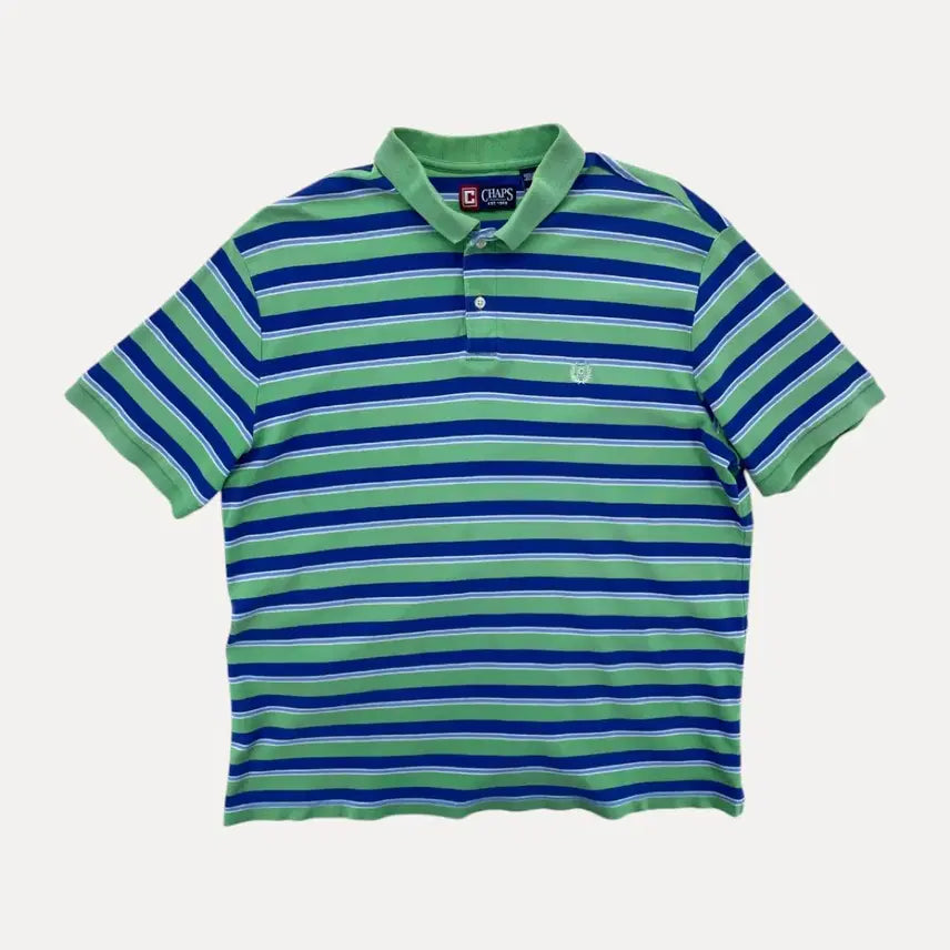 [BUNJANG] CHAPS Striped Short Sleeve Polo T-Shirt XL / [XL] 챕스 스트라이프 반팔 PK티셔츠 e71