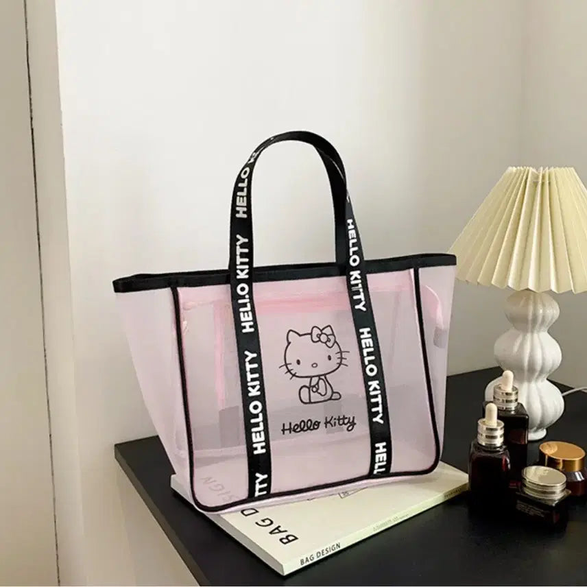 [BUNJANG] Sanrio Hello Kitty Mesh Tote Bag / 26신상 산리오 헬로키티 메쉬 토트백