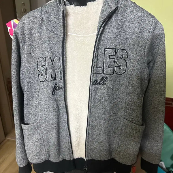 [BUNJANG] SM Fleece Hooded Zip-Up Gray / SM 플리스 후드집업 그레이
