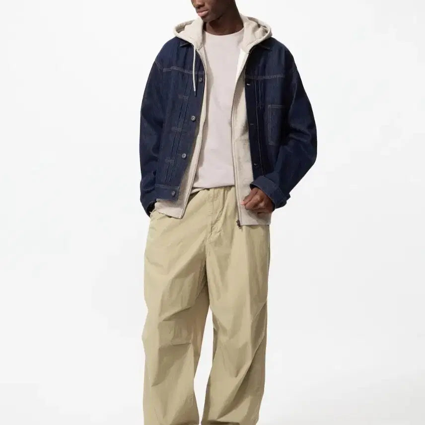 [BUNJANG] Uniqlo Parachute Pants Beige / 유니클로 파라슈트팬츠 베이지