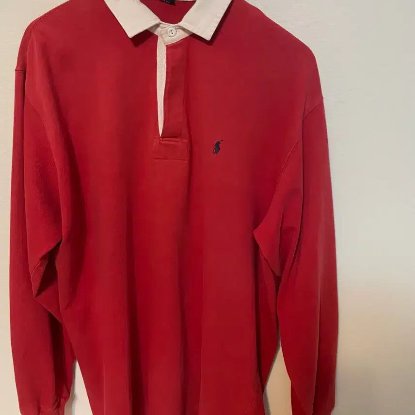 [BUNJANG] Vintage Polo Rugby Shirt Red L / 빈티지 폴로 레드 럭비티(L)