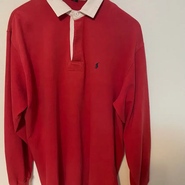 [BUNJANG] Vintage Polo Rugby Shirt Red L / 빈티지 폴로 레드 럭비티(L)