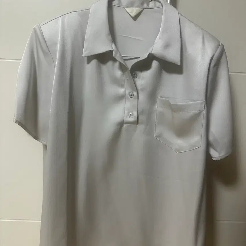 [BUNJANG] Workshop Satin Camp Collar Short Sleeve Shirt - Grey / workshop 워크샵 새틴 카라반팔셔츠 그레이(새상품)