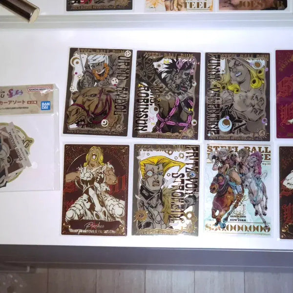 [BUNJANG] JoJo's Bizarre Adventure: Steel Ball Run Caravan Gold Foil Card Bundle / 죠죠 카라반 스틸볼런  금박카드 일괄+하위상 스티커