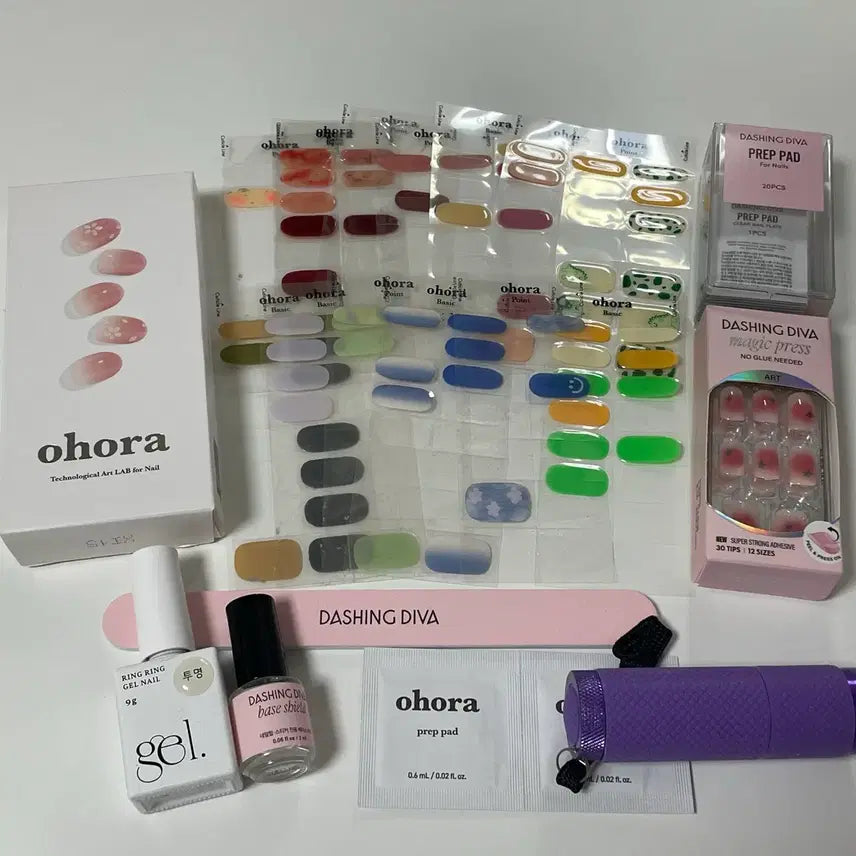 [BUNJANG] Ohora Gel Nail Kit Nail Art Stickers / 오호라 젤네일 키트 손톱 데싱디바 네일 메니큐어 네일아트 스티커