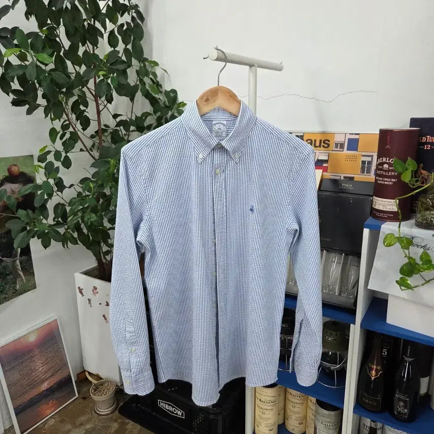 [BUNJANG] Brooks Brothers Button-Down Seersucker Stripe Shirt S / 브룩스브라더스 버튼다운 시어커서 스트라이프 셔츠 S
