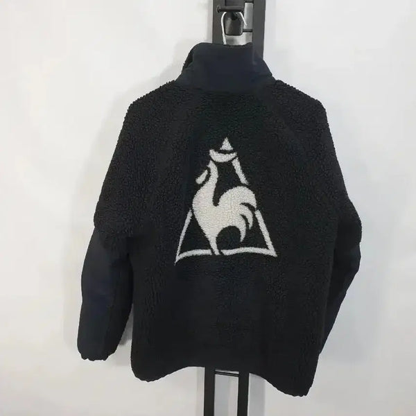 [BUNJANG] Le Coq Sportif Teddy Padding Jacket Black XL / 르꼬끄 틴트 뽀글이 패딩 자켓 블랙 xl