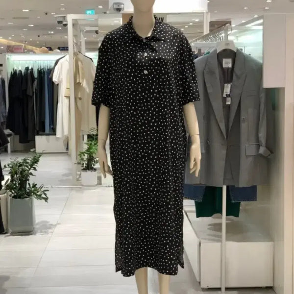 [BUNJANG] Studio Tomboy Polka Dot Pattern Dress Black / [F] 스튜디오 톰보이 도트 패턴 원피스 블랙