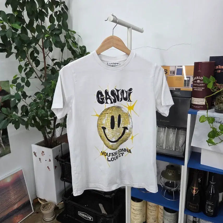 [BUNJANG] GANNI Printed Short Sleeve T-Shirt Size S / 가니 프린팅 반팔티셔츠 S