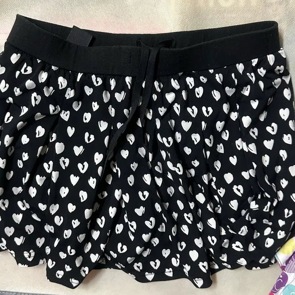 [BUNJANG] Heart Pattern Midi Skirt / 하트 패턴 치마