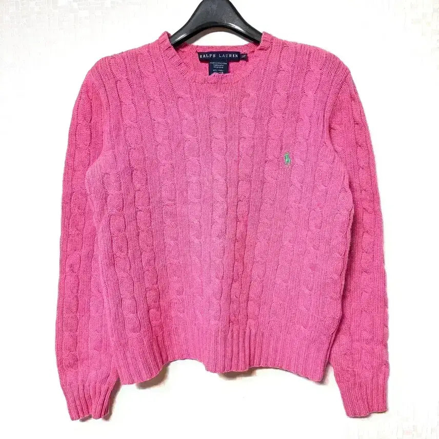 [BUNJANG] Polo Ralph Lauren Women's Wool Knit Sweater Pink / [XS,85]폴로랄프로렌 여성 울 니트 스웨터 핑크