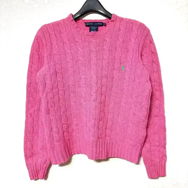 [BUNJANG] Polo Ralph Lauren Women's Wool Knit Sweater Pink / [XS,85]폴로랄프로렌 여성 울 니트 스웨터 핑크