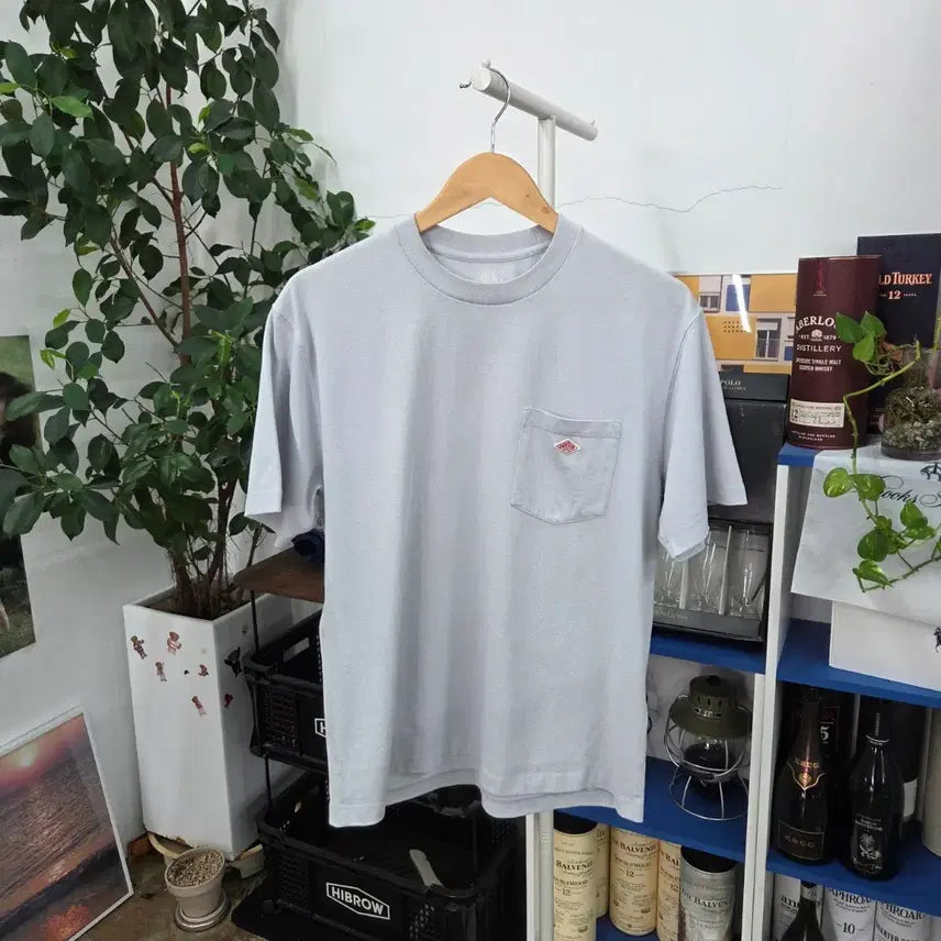 [BUNJANG] DANTON Single Pocket Cotton/Poly T-Shirt Size 2 / 단톤 원포켓 코튼/폴리 반팔티셔츠 2