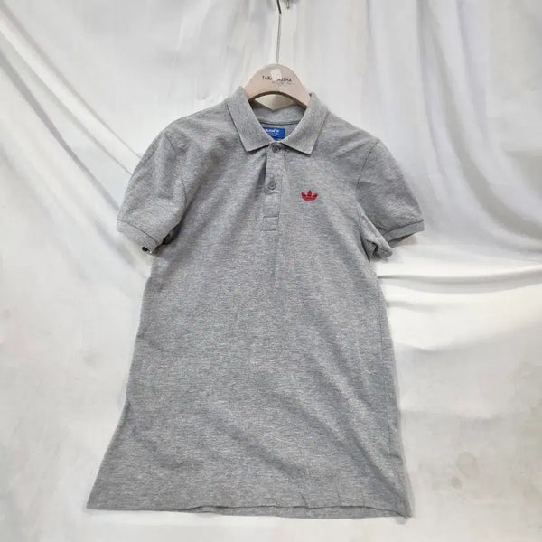 [BUNJANG] Adidas Logo Women's Grey Short-Sleeve T-Shirt / 아디다스 로고 여성 그레이반팔90