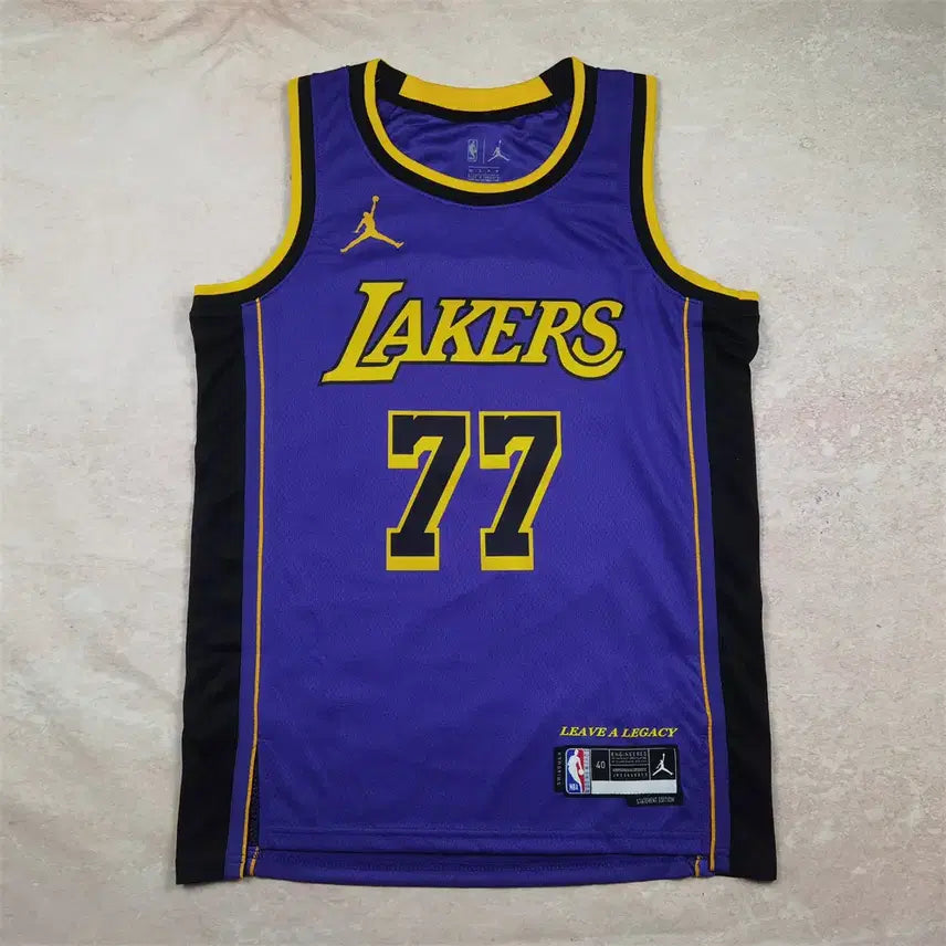 [BUNJANG] NBA Lakers Luka Dončić #77 Purple Edition Basketball Jersey Hotfix / NBA 레이커스 77번 루카 돈치치 퍼플 에디션 농구복 핫픽스
