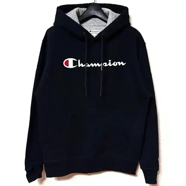 [BUNJANG] Champion Big Logo Hoodie Black M / [M,95]챔피온 빅로고 후드티 블랙