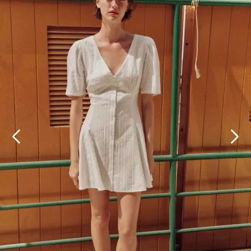 [BUNJANG] ZARA White Eyelet Dress M / ZARA 화이트 펀칭 원피스 M