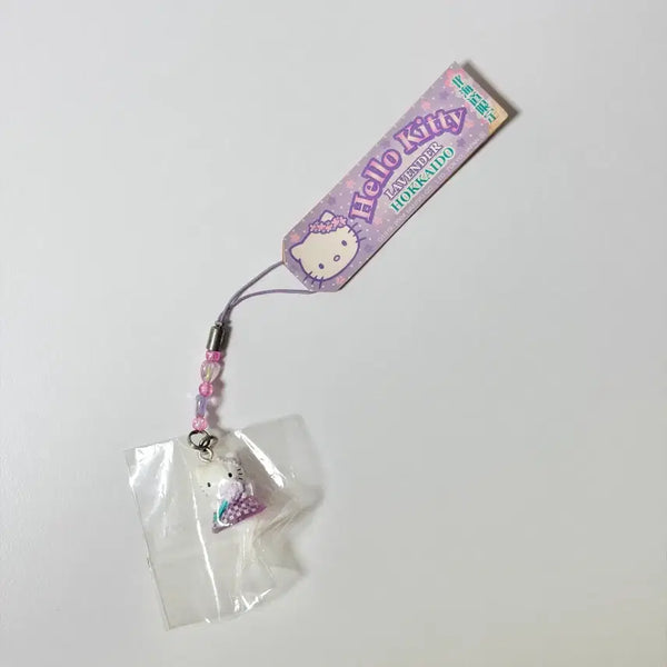 [BUNJANG] Hello Kitty Hokkaido Limited Edition Lavender Keychain (New) / 키티 스트랩 훗카이도 지역한정 키링 라벤더 고전