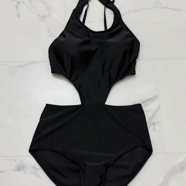 [BUNJANG] Modern Black Monokini Swimsuit / 모던한 블랙 모노키니 수영복