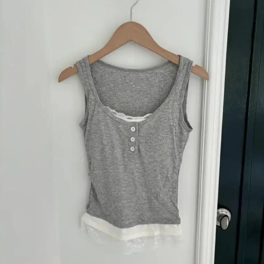 [BUNJANG] Layered Lace BUSTIER CAMISOLE / 레이어드 레이스 뷔스티에 나시