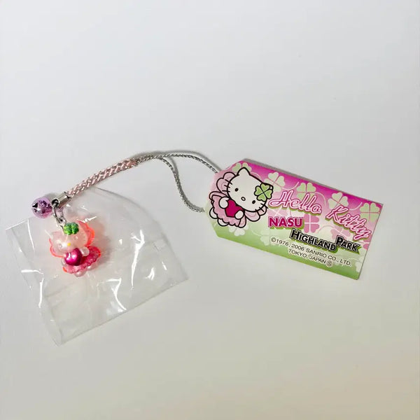 [BUNJANG] Hello Kitty Classic Highland Heart Clover Fairy Lucky Strap Keychain / 키티 고전 하이랜드 하트 클로버 요정 행운 스트랩 키링