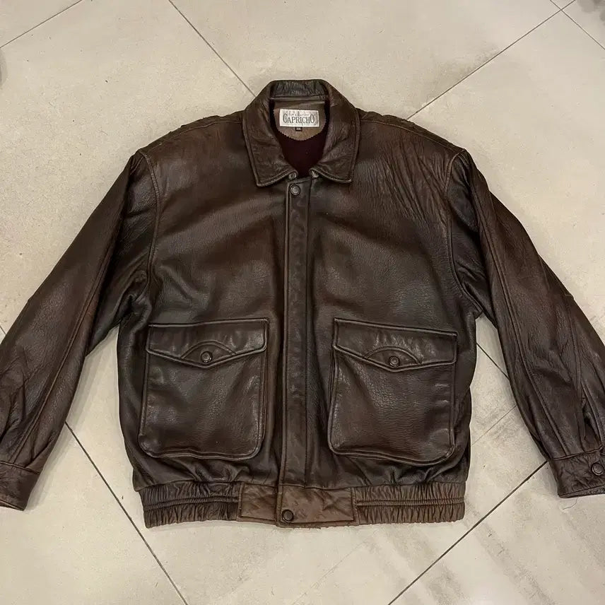 [BUNJANG] Capricho Lambskin Bomber Jacket XXL/110 / Capricho 양가죽 봄버 자켓 XXL/110