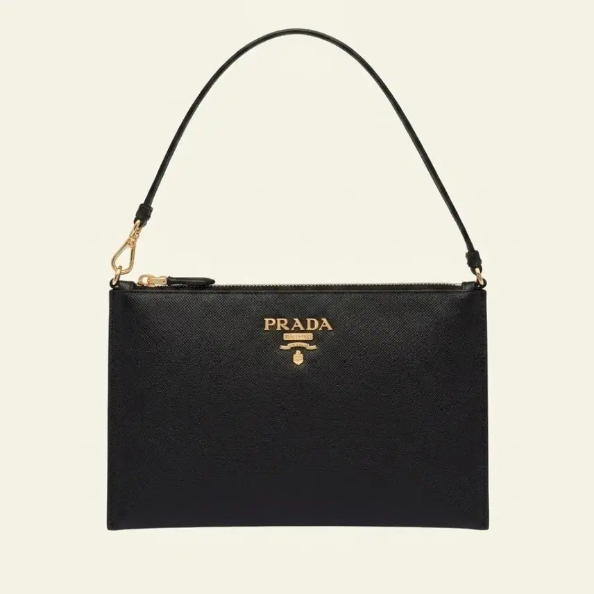 [BUNJANG] Authentic Prada Black Saffiano Clutch / 정품 프라다 블랙 사피아노 클러치