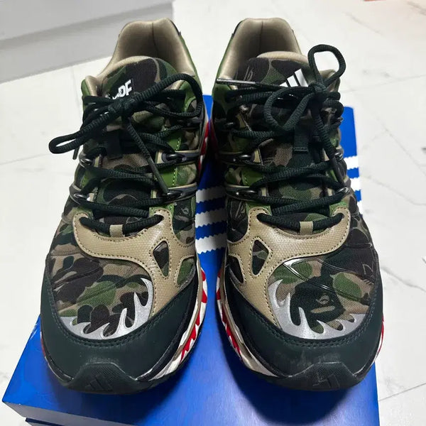 [BUNJANG] Adidas x Bape Camo Adistase Herre Hemp Iron Metal Sneakers / 아디다스 x 베이프 카모 스니커즈 280