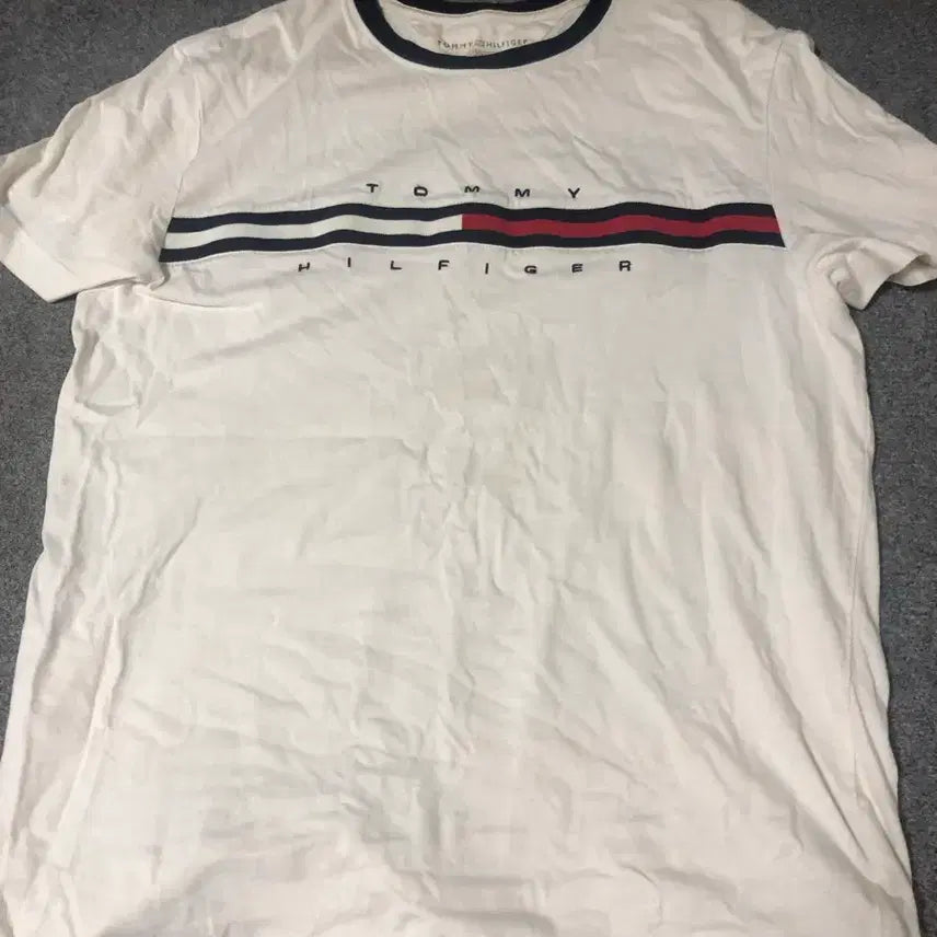 [BUNJANG] Tommy Hilfiger Short Sleeve T-Shirt White / 타미힐피거 반팔티 화이트