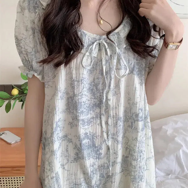 [BUNJANG] Floral Pattern Cotton Frill Dress / 트왈 플로럴 패턴 순면 프릴 원피스