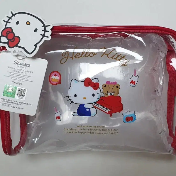 [BUNJANG] Sanrio Hello Kitty PVC Transparent Pouch / 산리오 헬로키티 pvc 투명 파우치 새상품