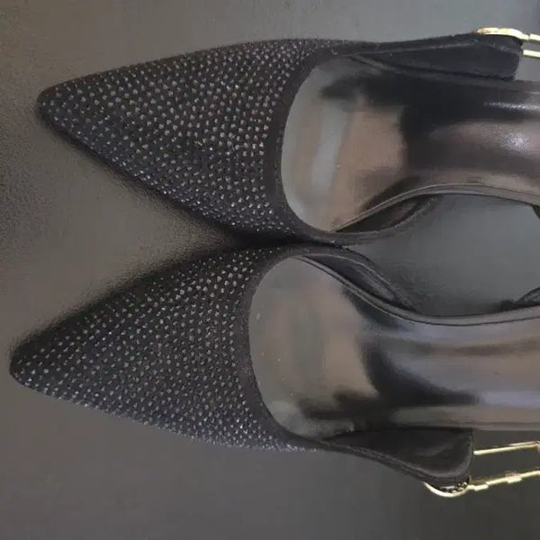 [BUNJANG] Versace Crystal Buckle High Heels / 베르사체 힐