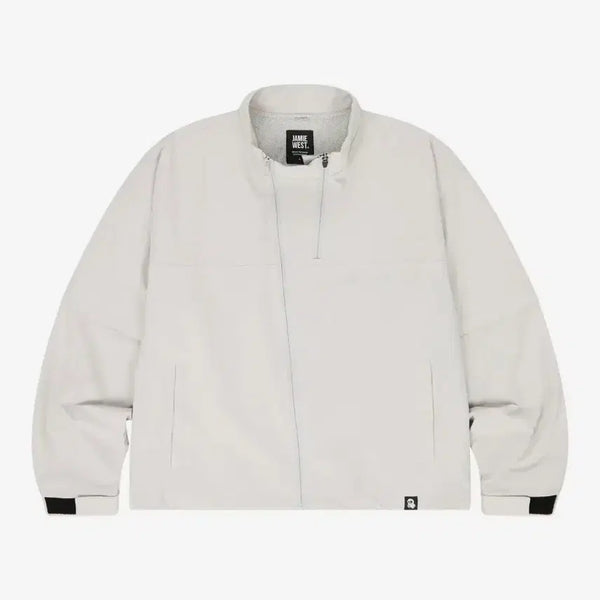 [BUNJANG] Jamie West Nylon Detachable Double Zip-up Windbreaker (Gray) / 제이미웨스트 나일론 디테쳐블 더블집업 윈드브레이커 (그레이)