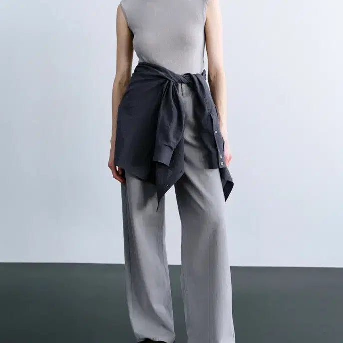 [BUNJANG] Mundal Ines Sleeveless Knit Gray / 문달 Ines sleeveless in gray