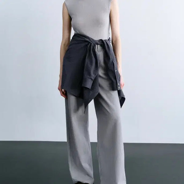 [BUNJANG] Mundal Ines Sleeveless Knit Gray / 문달 Ines sleeveless in gray