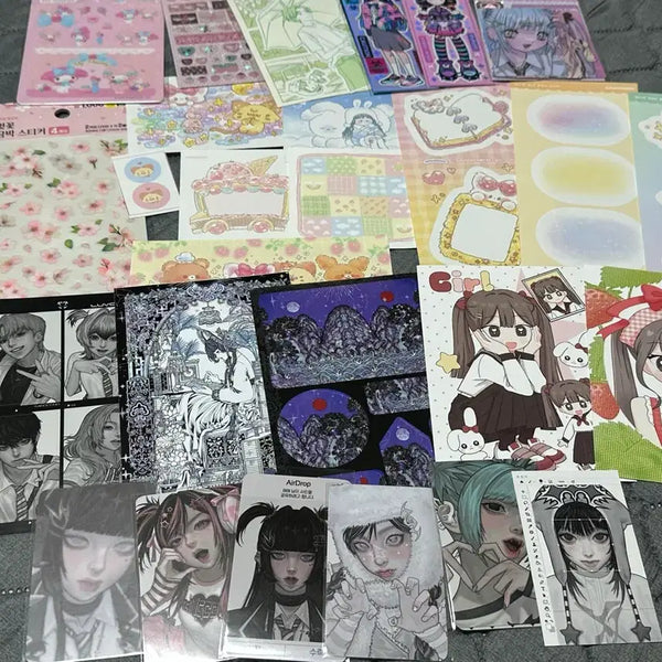 [BUNJANG] Bundle Set Stationery Stickers Postcards Photocards / (일괄처분) 다꾸 스티커 엽서 포카 처분