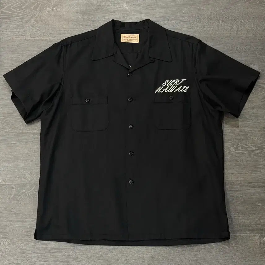[BUNJANG] Needlework Rayon Bowling Shirt / 니들워크 레이온 볼링셔츠