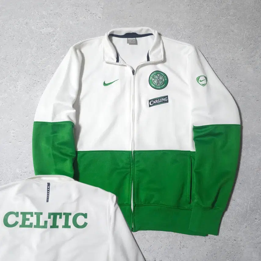 [BUNJANG] Nike Celtic 09-10 Training Jersey Jacket White/Green / 나이키 셀틱 09-10 트레이닝 져지 자켓 흰초
