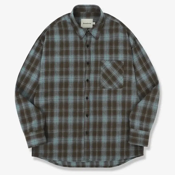 [BUNJANG] Urban Dress Patrick Check Shirt Navy / 어반드레스 체크 셔츠