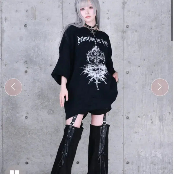 [BUNJANG] Amilige "Jirai Kei" Graphic T-Shirt / Amilige 아밀리쥬 반팔 티셔츠 지뢰계