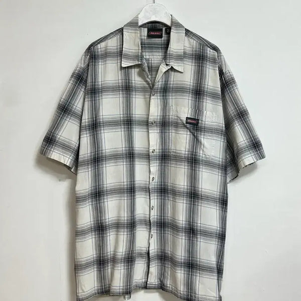 [BUNJANG] Dickies Plaid Short Sleeve Shirt / 빈티지 디키즈 반팔 체크셔츠