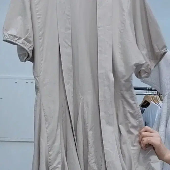 [BUNJANG] Beige Frill Mini Dress / 베이지 프릴 미니 원피스 66~77까지 새상품
