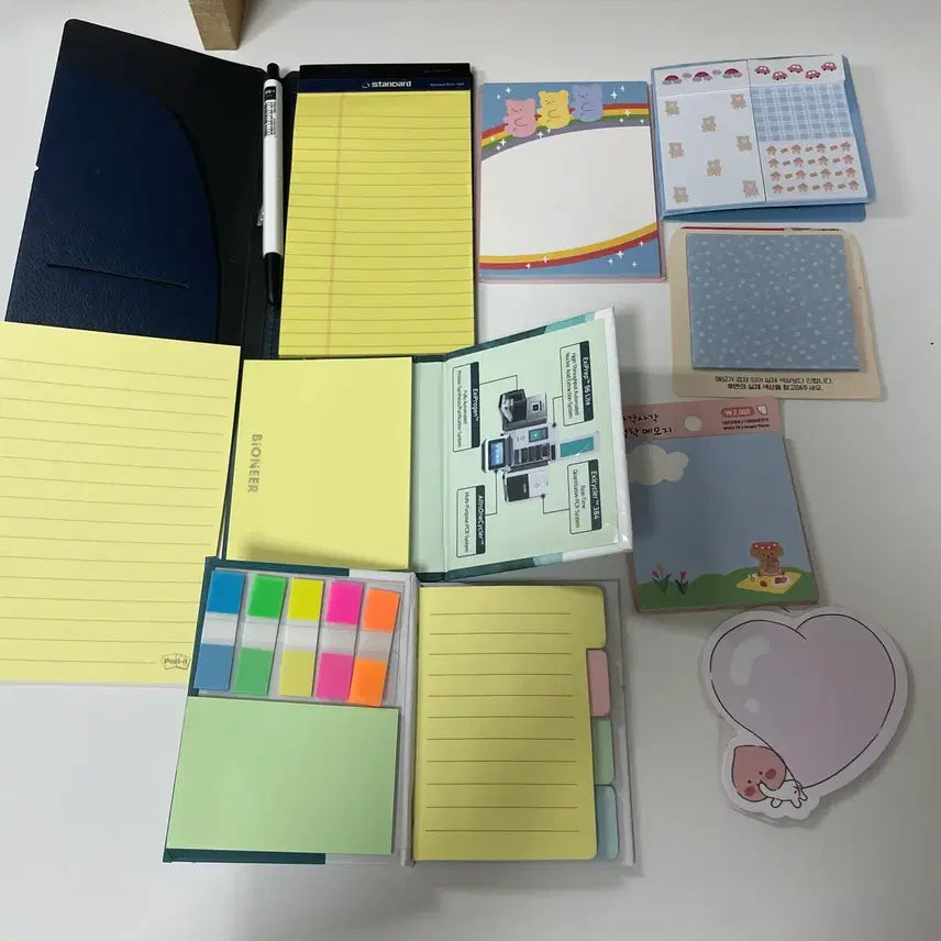 [BUNJANG] Daiso Character Memo Pad Set / 메모지 세트 떡메모지 포스트잇 캐릭터 다이소 문구류