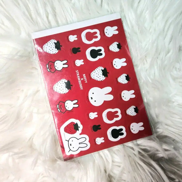 [BUNJANG] Miffy Strawberry Memo Pad (Large) / 미피 딸기 메모패드 [14.8x10.5cm] 대떡메