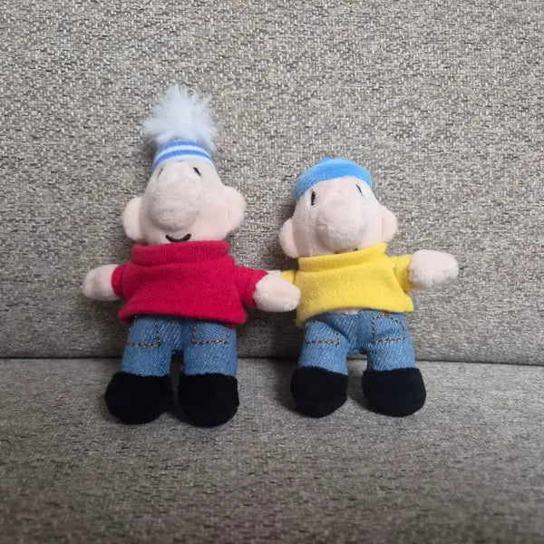 [BUNJANG] Pat & Mat Plush Keychain Set (2 pcs) / [2개 1세트] 패트와 매트 인형 키링 1세트