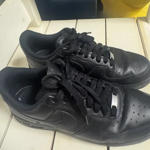 [BUNJANG] Nike Air Force 1 Black Sneakers 270 / 나이키 에어포스 블랙 270