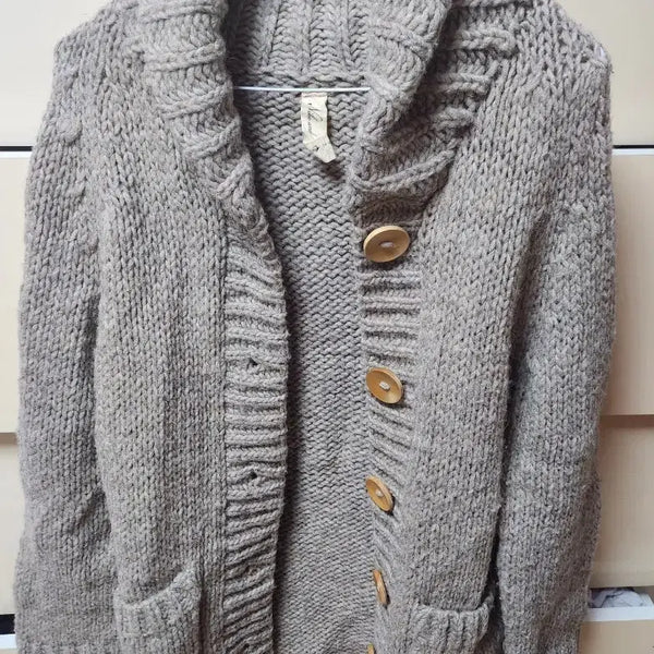 [BUNJANG] Vintage Wool 100% Shawl Collar Knit Cardigan / (급처분)빈티지 울 100% 숄카라 니트 가디건
