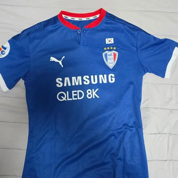 [BUNJANG] Suwon Samsung 2020 ACL Yeom Ki-hun Full Patch Jersey M (95) / 수원삼성 20시즌 홈 아챔 염기훈 풀마킹