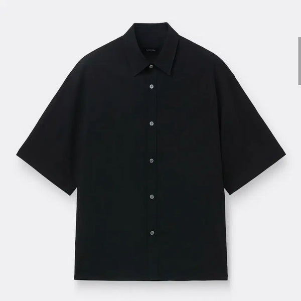 [BUNJANG] Customellow Black Oversized Pleasant Half Shirt / 커스텀멜로우)Black Oversized Pleasant Half Shirt